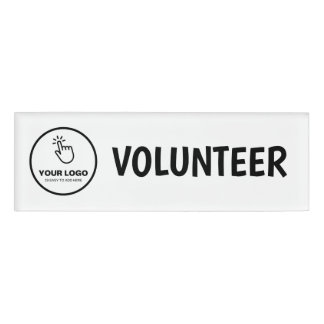 Badge D'identification Téléchargez facilement votre logo Custom Volunteer