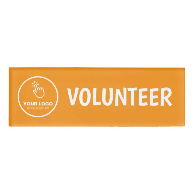 Badge D'identification Téléchargez facilement votre logo Custom Volunteer (Devant)
