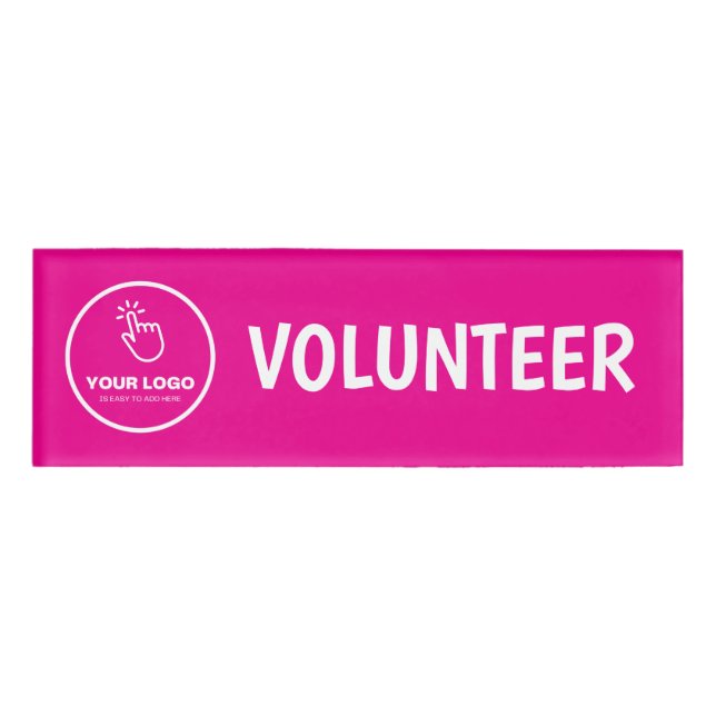 Badge D'identification Téléchargez facilement votre logo Custom Volunteer (Devant)