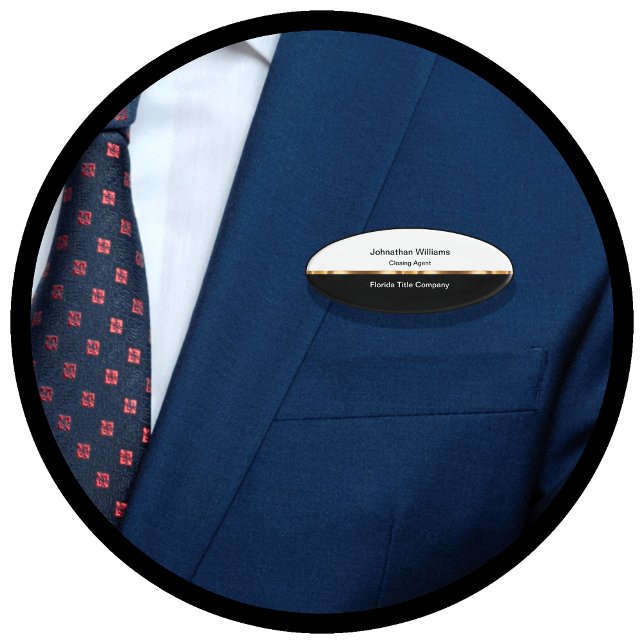 Badge D'identification Titre immobilier classique Personnel de l'entrepri (Créateur téléchargé)