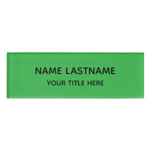 Badge D'identification Titre Moderne Minimaliste Vert Clair Simple De Bas