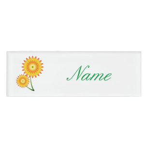 Badge D'identification Tonnerre_Cove, deux Plantes de tournesol