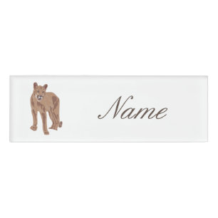 Badge D'identification Tonnerre-Cove du Lion de la montagne Cougar Puma