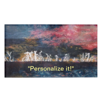 Badge D'identification "Tonnerre silencieux" tempête d'éclairs dramatique