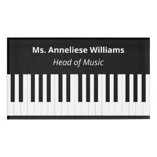 Badge D'identification Touches de Piano Personnalisées Clavier Musique Mu