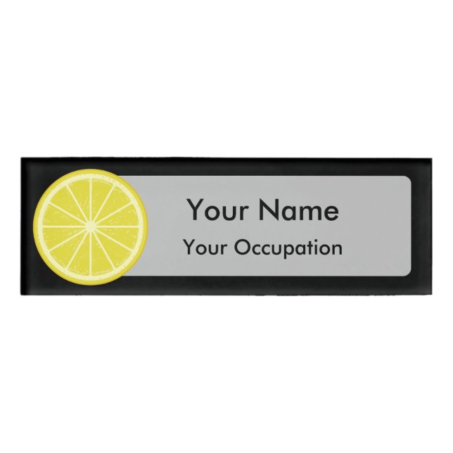 Badge D'identification Tranche de citron (Devant)