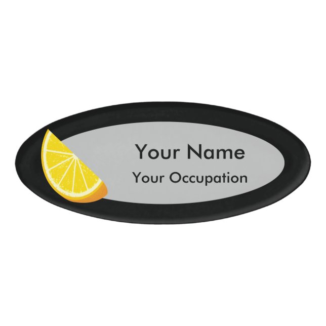 Badge D'identification tranche orange (Devant)