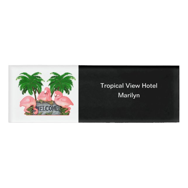 Badge D'identification Tropical Theme Hotel Nom du personnel (Devant)