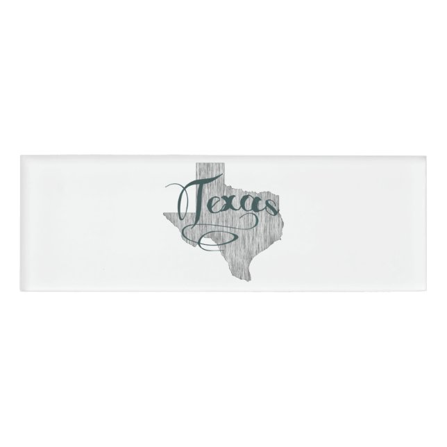 Badge D'identification Typographie d'état du Texas (Devant)