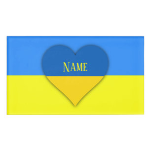 Badge D'identification Ukraine Drapeau bleu jaune Thunder_Cove 