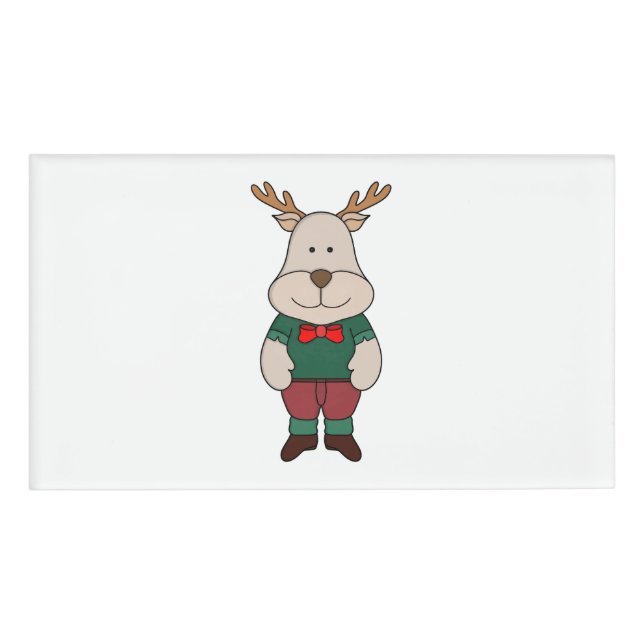 Badge D'identification Un cerf mignon (Devant)
