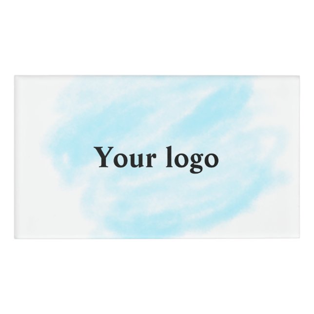 Badge D'identification Un logo personnalisé simple et élégant ici compagn (Devant)