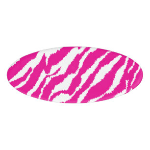 Badge D'identification Un motif floral complexe en rose et blanc, art