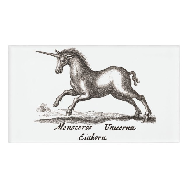 Badge D'identification Unicorn Classic Running Magic Woodland Créature (Devant)