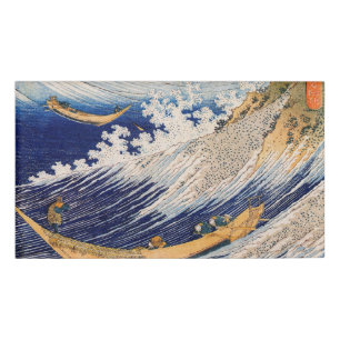 Badge D'identification Vagues océaniques Hokusai Bateaux en mer