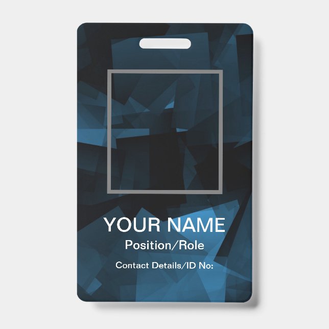 Badge d'identification vertical personnalisable (Avant)