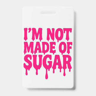 Badge d'identification vertical rose néon – Person