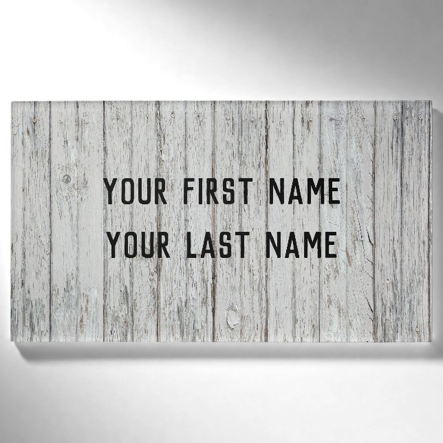 Badge D'identification Vintage Wood (Devant)