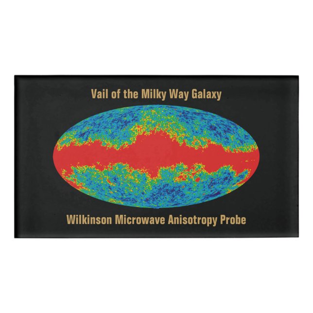 Badge D'identification Voile Galaxy Voie Lactée sur l'univers WMAP (Devant)
