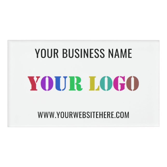 Badge D'identification Votre entreprise Logo Texte Nom commercial Balise  (Devant)