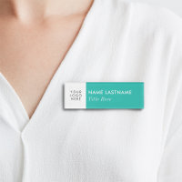 Votre logo Turquoise Blanc Moderne Titre élégant