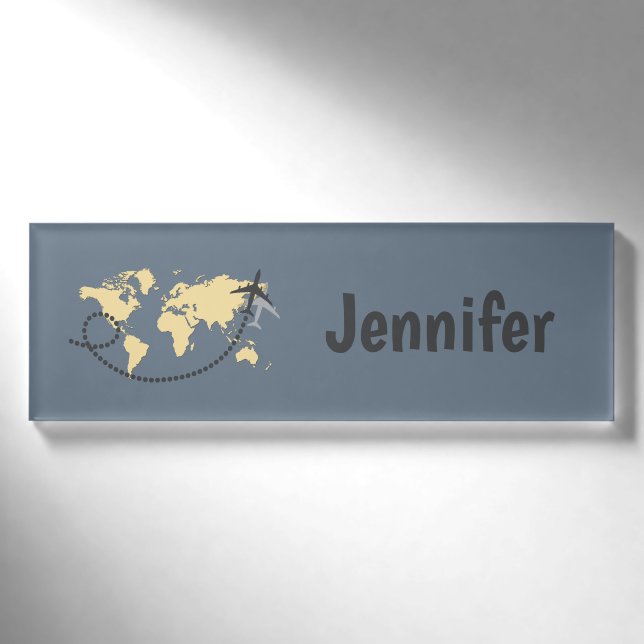 Badge D'identification Voyons l'illustration du monde (Devant)