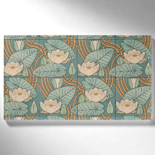 Badge D'identification Water Lys Lily Art Nouveau Nature