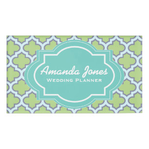Badge D'identification Wedding planner vert turquoise élégant de