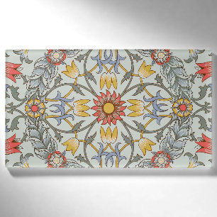 Badge D'identification William Morris Floral Circle Flower Illustration