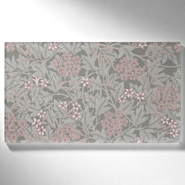 Badge D'identification William Morris Jasmine Motif de fleurs (Devant)