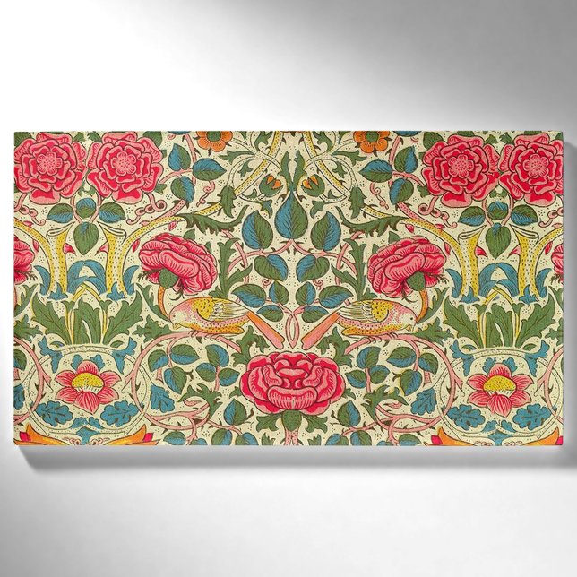 Badge D'identification William Morris Rose Floral Chintz rose (Devant)