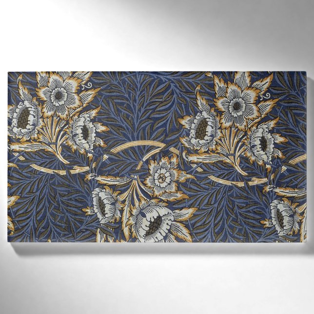 Badge D'identification William Morris Tulip Willow Blue Motif (Devant)