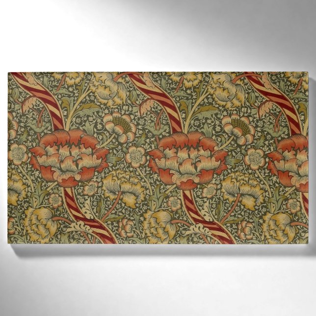 Badge D'identification William Morris Wandle Anglais Floral Damask Design (Devant)