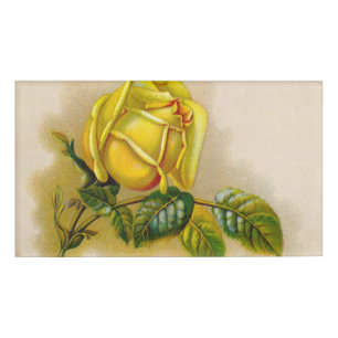 Badge D'identification Yellow Rose Artwork