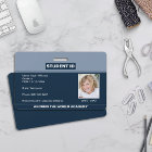 Badge d'identité bleu pour élève à domicile