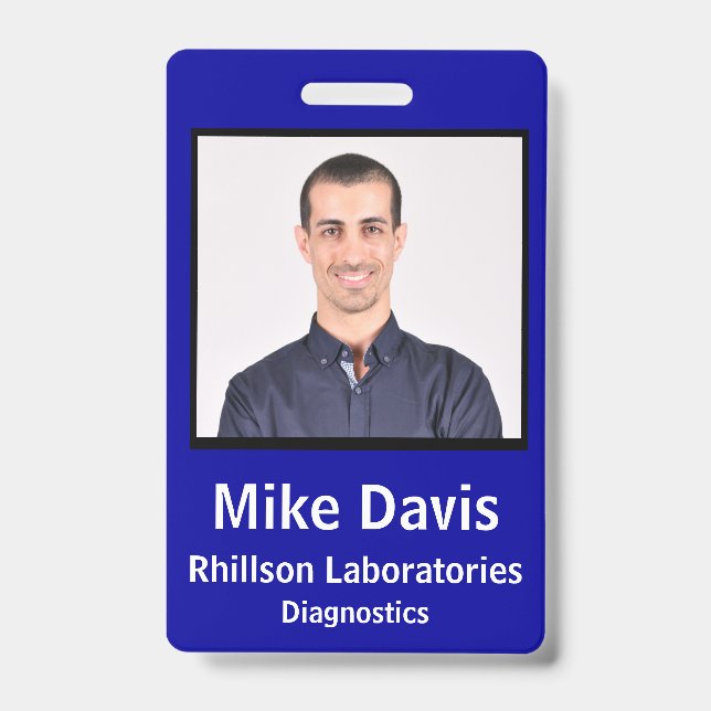 Badge d'identité de l'employé de design vertical b (Avant)