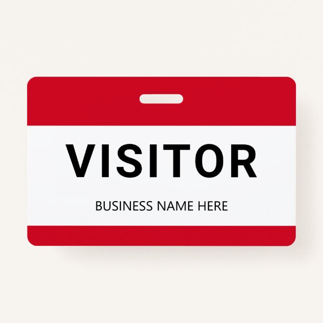 Badge d'identité de visiteur d'entreprise (Devant)