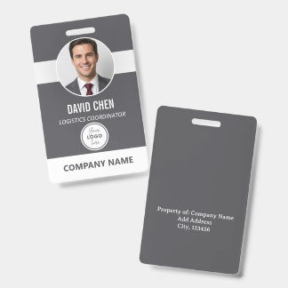 Badge d'identité personnalisé pour employé avec ph