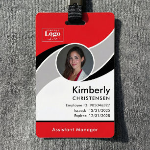 Badge d'identité personnalisé pour employés d'entr