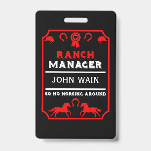 Badge Directeur de ranch d'équitation