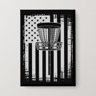 Badge Disc Golf USA Drapeau Golfeur Golf Sport Amateur