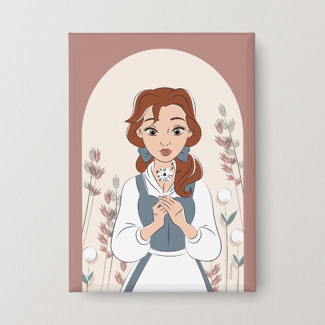 Badge Disney | Belle dans le jardin (Recto)