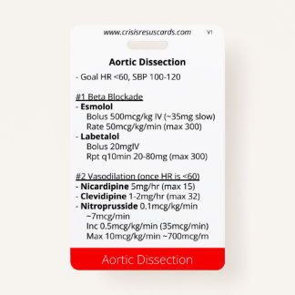 Badge Dissection aortique et hémorragie des impulsions 
