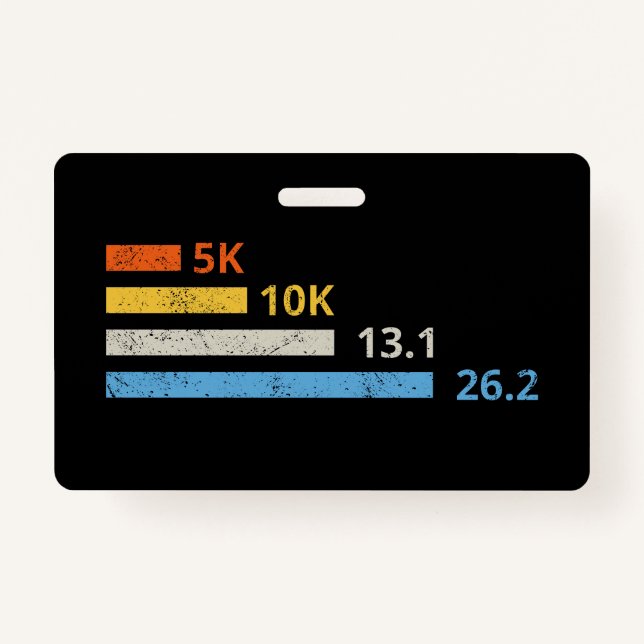 Badge Distances de course I - 5K 10K 13,1 26,2 Marathoni (Devant)