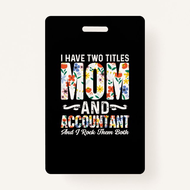 Badge Don comptable | Maman Et Comptable (Devant)