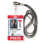 Double face rouge photo et logo ID de la presse