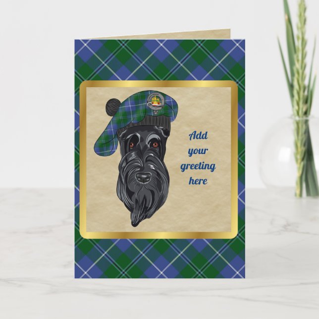 Badge Douglas & Carte Tartan personnalisée (Devant)