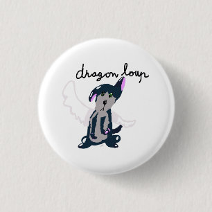 Badge Dragon Loup 1 Inch Round Button