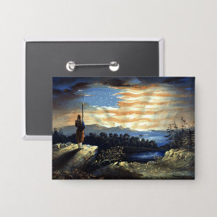 Badge Drapeau américain céleste dans le ciel, Zouave Gue