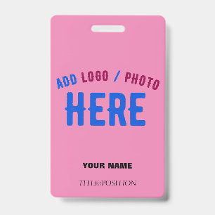 BADGE DRAPEAU DE MARQUE ROSE CHAUD PERSONNALISABLE MODER
